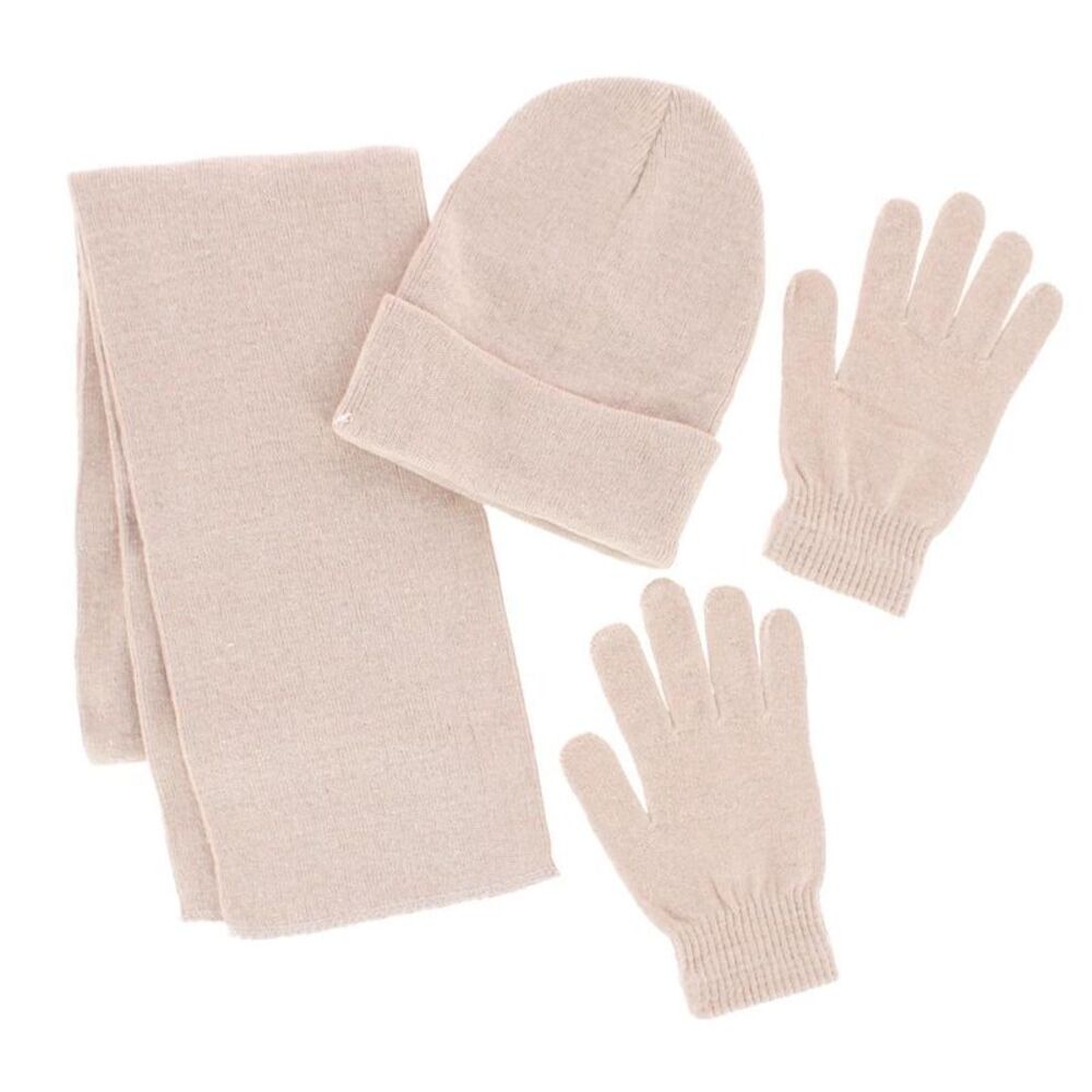 CTM Adult One Size Winter Beanie Hat Gloves and Scarf Set by Wootie